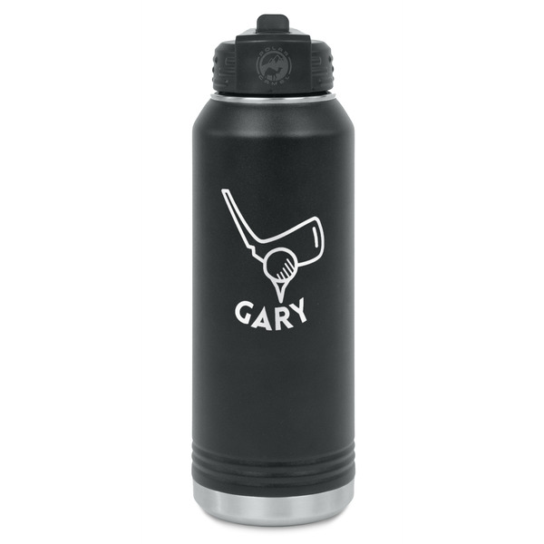 Custom Golf Water Bottle - Laser Engraved - Front (Personalized)