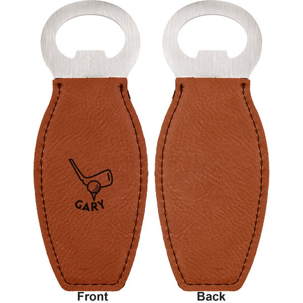 Golf Leather Bar Bottle Opener - Front and Back (single sided)