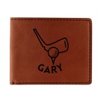 Golf Leatherette Bifold Wallet - Double Sided (Personalized)