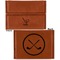 Golf Leather Business Card Holder - Front Back