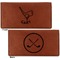 Golf Leather Checkbook Holder Front and Back