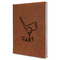 Golf Leather Sketchbook - Large - Double Sided - Angled View