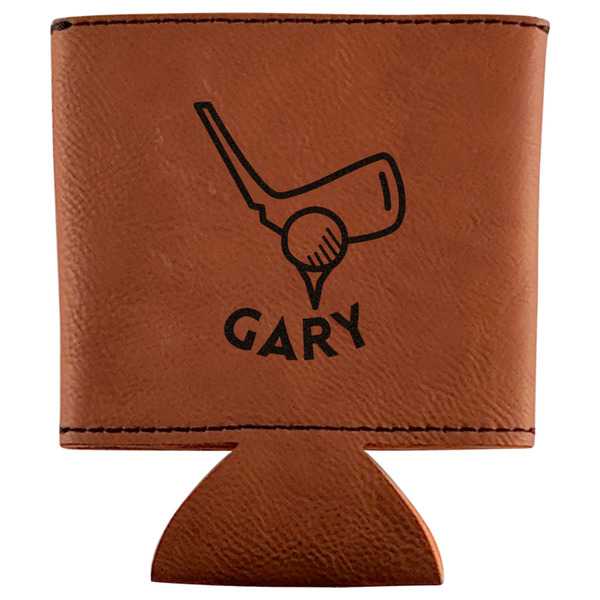 Custom Golf Leatherette Can Sleeve (Personalized)