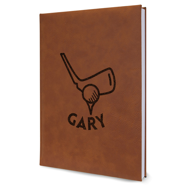 Custom Golf Leatherette Journal - Large - Single Sided (Personalized)