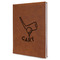 Golf Leatherette Journal - Large - Single Sided - Angle View