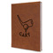 Golf Leatherette Journal - Large - Single Sided (Personalized)