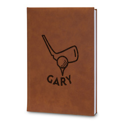Golf Leatherette Journal - Large - Double Sided (Personalized)