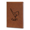 Golf Leatherette Journals - Large - Double Sided - Angled View