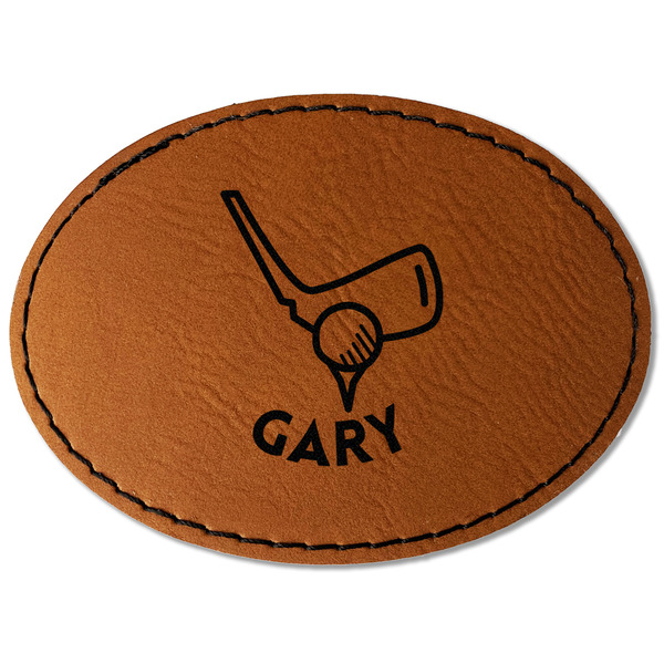 Golf Leatherette Patches - Oval