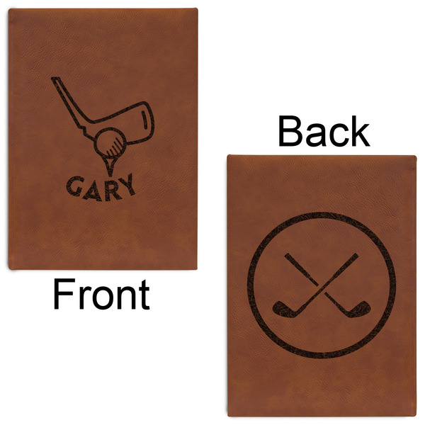 Golf Leatherette Sketchbooks - Large - Double Sided - Front & Back View