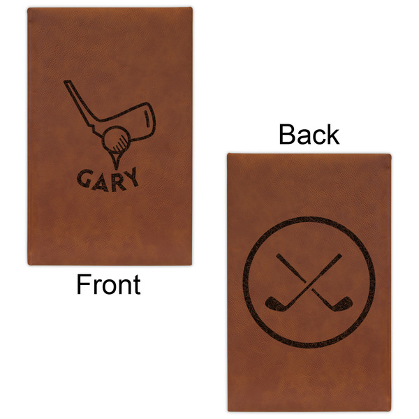 Golf Leatherette Sketchbooks - Small - Double Sided - Front & Back View