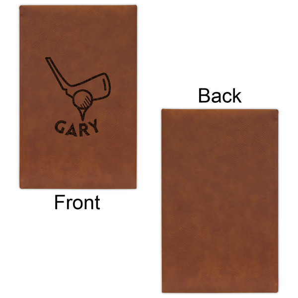 Golf Leatherette Sketchbooks - Small - Single Sided - Front & Back View