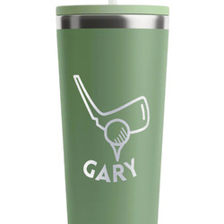 Golf RTIC Everyday Tumbler with Straw - 28oz - Light Green - Double-Sided (Personalized)