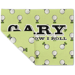 Golf Double-Sided Linen Placemat - Single w/ Name or Text