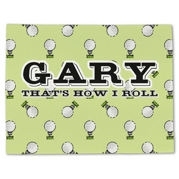 Custom Golf Single-Sided Linen Placemat - Single w/ Name or Text