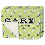 Golf Single-Sided Linen Placemat - Set of 4 w/ Name or Text