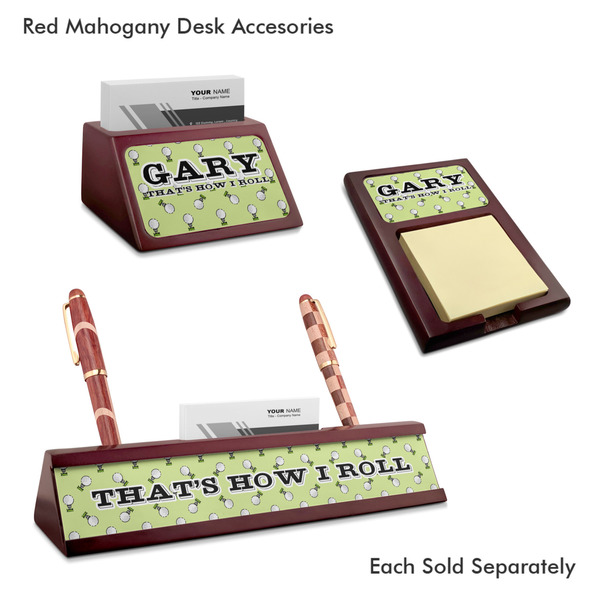 Golf Mahogany Desk Accessories