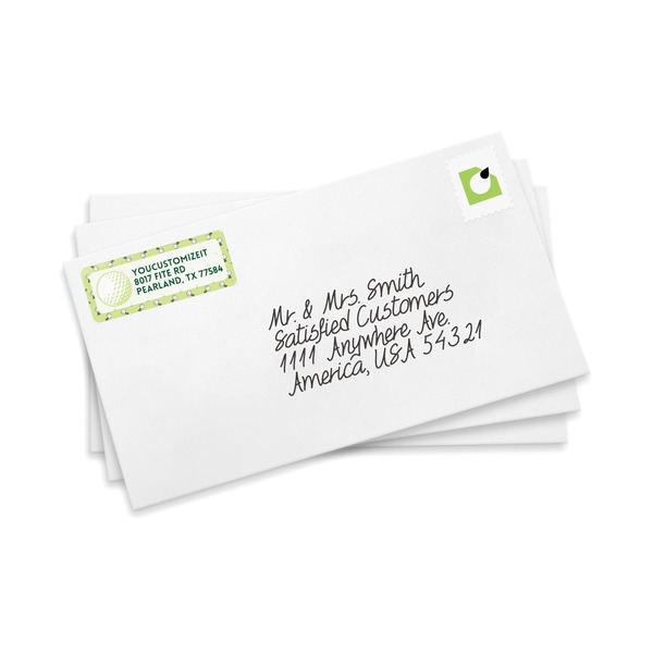 Golf Mailing Label on Envelopes
