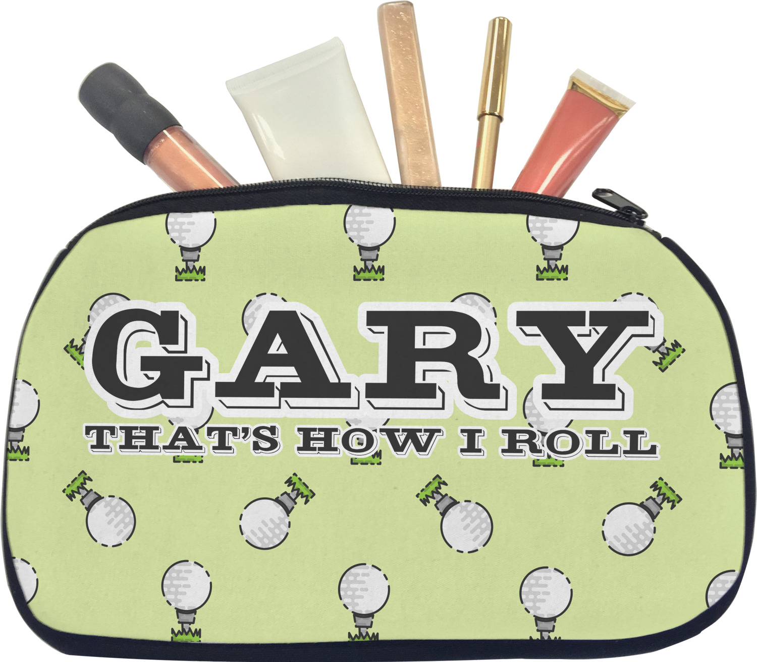Custom Golf Makeup / Cosmetic Bag Medium (Personalized) YouCustomizeIt