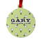 Golf Metal Ball Ornament - Double Sided w/ Name or Text
