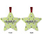 Golf Metal Star Ornament - Front and Back