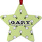 Golf Metal Star Ornament - Double Sided w/ Name or Text
