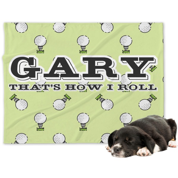 Custom Golf Dog Blanket - Large (Personalized)