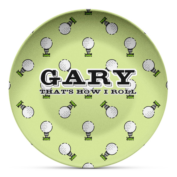 Custom Golf Microwave Safe Plastic Plate - Composite Polymer (Personalized)