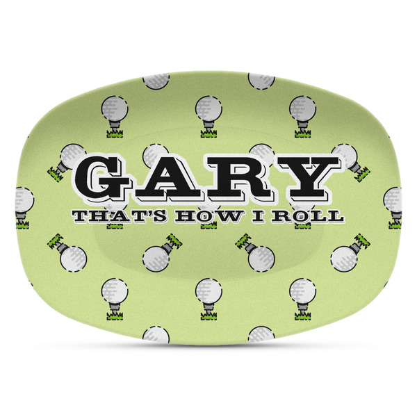 Custom Golf Plastic Platter - Microwave & Oven Safe Composite Polymer (Personalized)