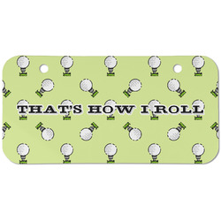 Golf Mini/Bicycle License Plate (2 Holes) (Personalized)