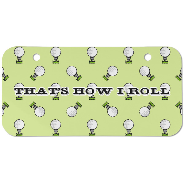 Golf Mini Bicycle License Plate - Two Holes