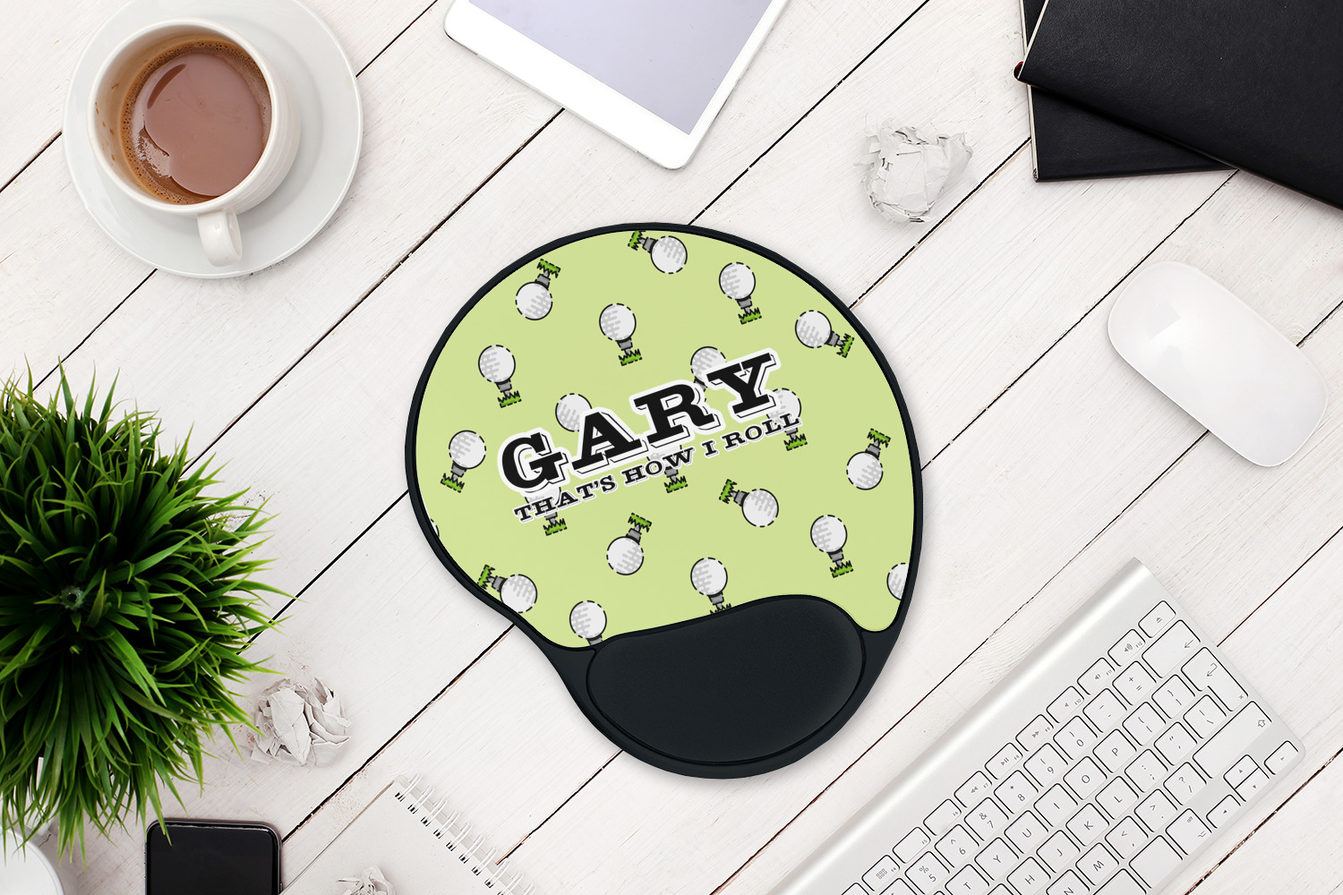 Custom Golf Mouse Pad with Wrist Support YouCustomizeIt