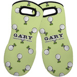 Golf Neoprene Oven Mitts - Set of 2 w/ Name or Text