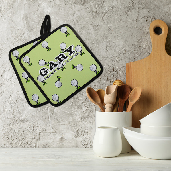 Golf Neoprene Pot Holder - Set of 2  LIFESTYLE