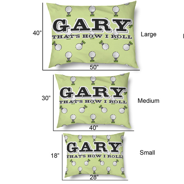 Golf Outdoor Dog Beds - SIZE CHART