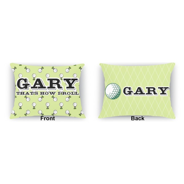 Golf Outdoor Rectangular Throw Pillow (Front and Back)