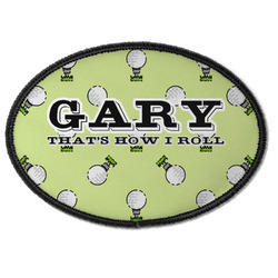 Golf Iron On Oval Patch w/ Name or Text
