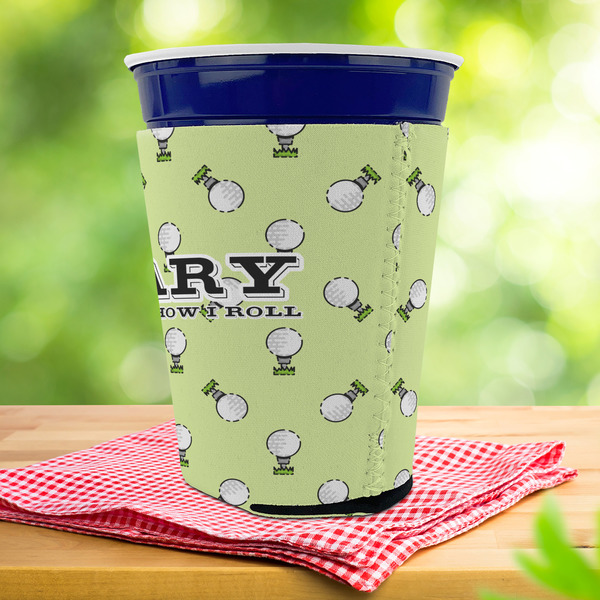 Golf Party Cup Sleeves - with bottom - Lifestyle