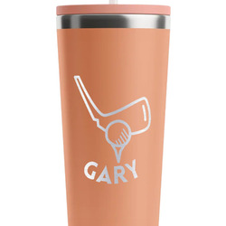 Golf RTIC Everyday Tumbler with Straw - 28oz - Peach - Double-Sided (Personalized)