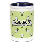 Golf Ceramic Pencil Holders - Blue