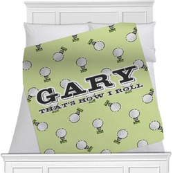 Golf Minky Blanket - Twin / Full - 80"x60" - Double Sided (Personalized)