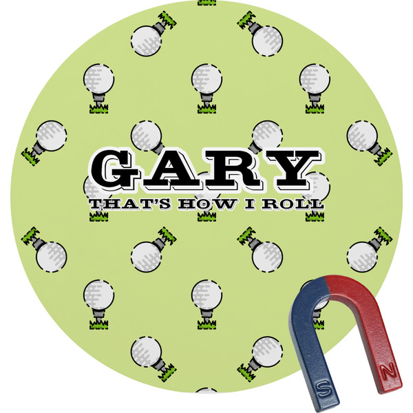 Custom Golf Round Fridge Magnet (Personalized)
