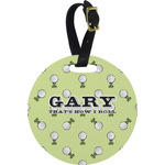 Golf Plastic Luggage Tag - Round (Personalized)