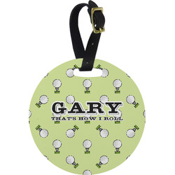 Golf Plastic Luggage Tag - Round (Personalized)