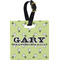 Golf Plastic Luggage Tag - Square w/ Name or Text