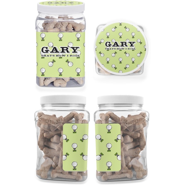 Golf Pet Treat Jar - Multiple Angles