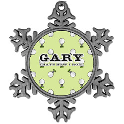 Golf Vintage Snowflake Ornament (Personalized)