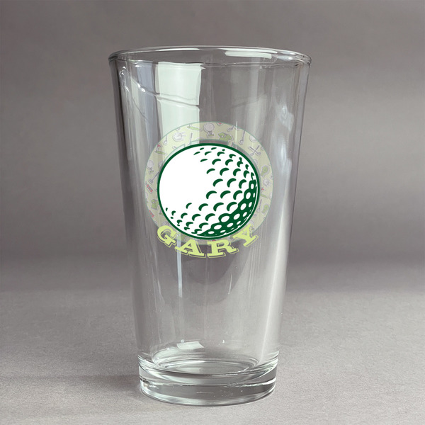 Custom Golf Pint Glass - Full Color Logo (Personalized)