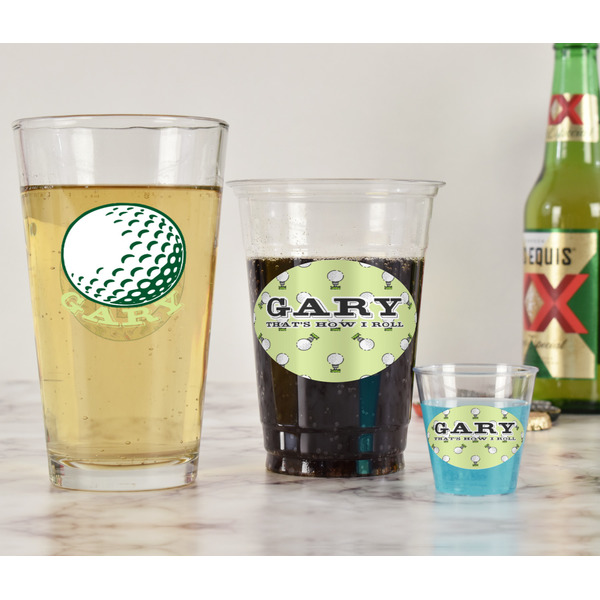 Golf Pint Glass - Two Content - In Context