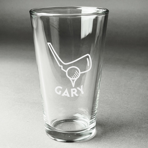Custom Golf Pint Glass - Engraved (Personalized)
